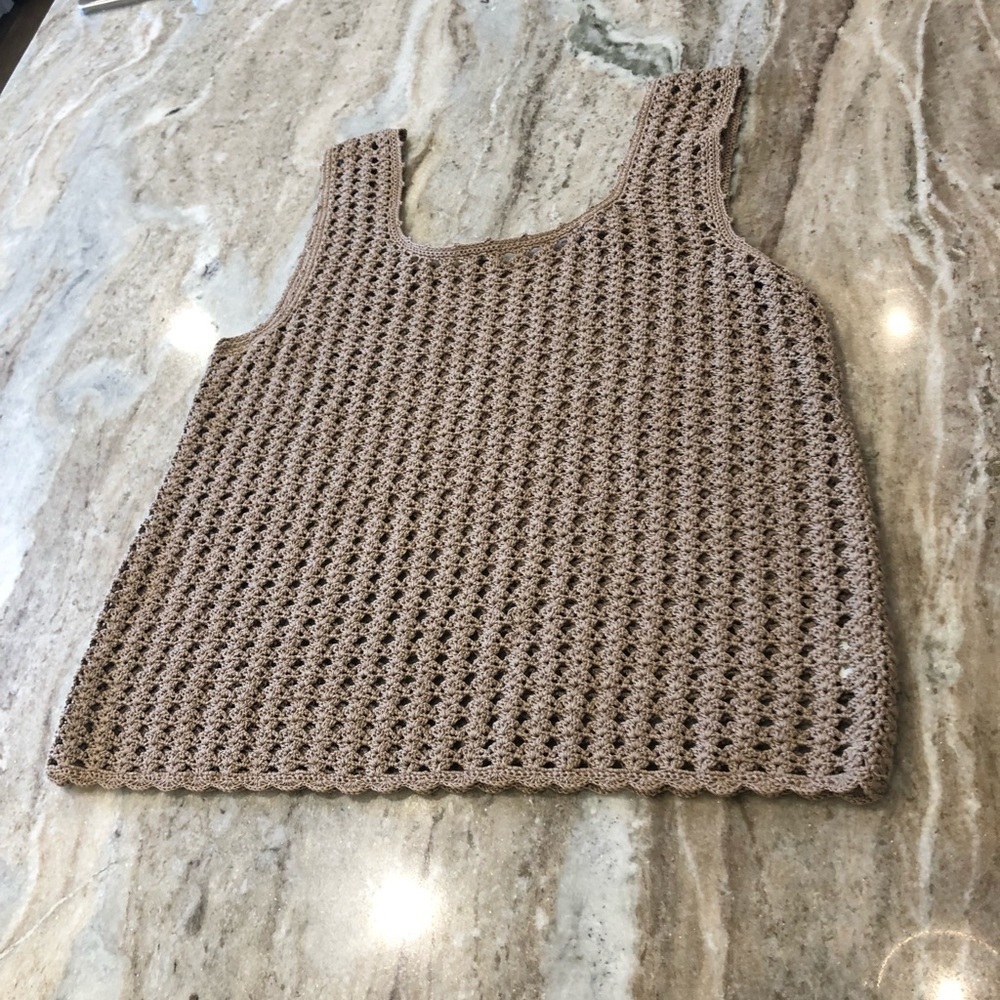 Chan Luu Crochet Sleeveless Tank Mint Cond Medium - Picture 6 of 7